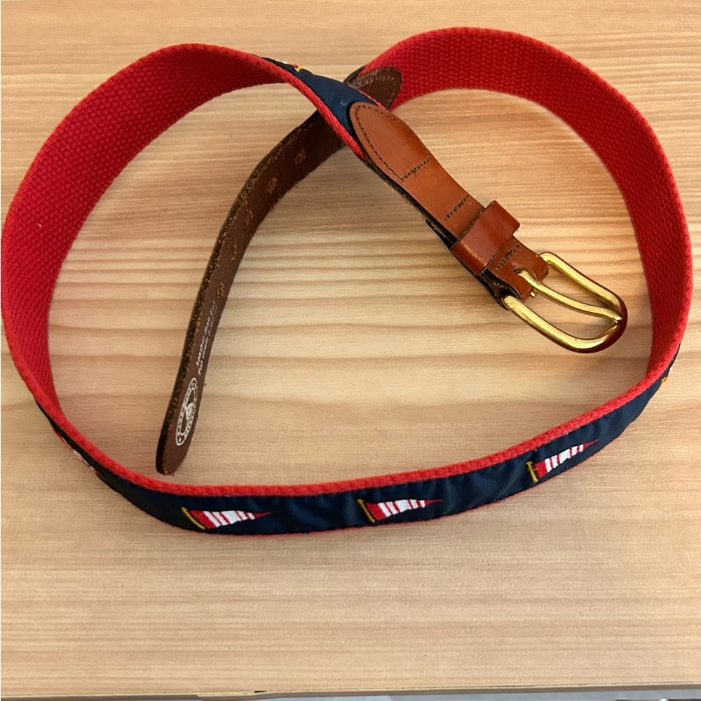 Vintage Leather Man Limited Nautical Belt Size 32 - Picture 2 of 5